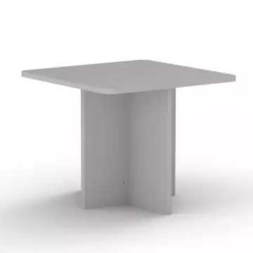 Mahmayi grey wooden child desk with cross-base support on white background