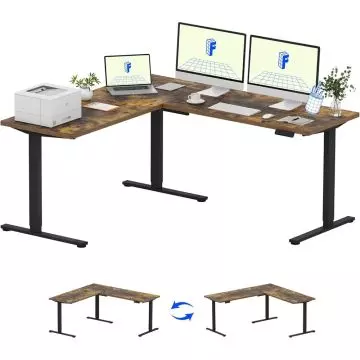 Mahmayi ZCD-25W Computer Desk 120x60cm Light Walnut White Steel
