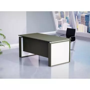 Grey and white modern office table in room