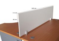Mahmayi 140 Silver Wood Divider Panel For Workspace Partitions In Office