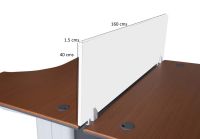 Deler 160 White Wood Divider Panel