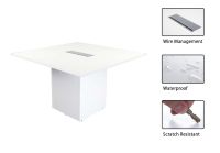 Projekt 7 Rec 360 12 Seater Square Modular Conference Table White