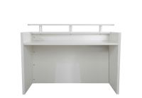 Mahmayi R06 White Textile Office Reception Desk - 120cm
