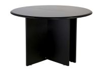 Bess-Silini Round Conference Table Black 120cm