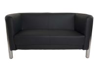 Divano 2385 Two Seater Sofa Black PU