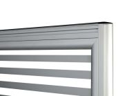 Dela GT20 160 Height Glass 120x120 L Shape Partition Workstation-Panel Concept White