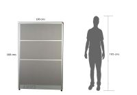 Enva GT60 160 Height Fabric 100 Width Aluminium Office Partition Panel
