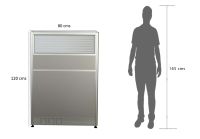 Enva GT60 120 Height Glass 160x120 6 Person Partition Workstation-Leg Concept White