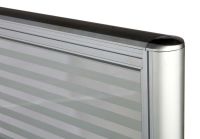 Enva GT60 120 Height Glass 160x120 L Shape Partition Workstation-Panel Concept Oak