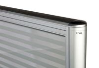 Enva GT60 120 Height Glass 160x120 L Shape Partition Workstation-Leg Concept Oak