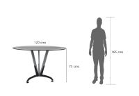 Klaas 6168B Modern Glass Round Meeting Table