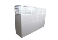 Dela GT20 160 Height Glass 120x120 T Partition Workstation-Panel Concept White