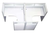 Enva GT60 120 Height Glass 120x120 T Partition Workstation-Panel Concept White