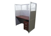 Enva GT60 160 Height Glass 120x60 8 Person Partition Workstation-Panel Concept Apple Cherry