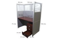 Enva GT60 160 Height Glass 120x60 6 Person Partition Workstation-Panel Concept Apple Cherry