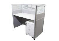 Enva GT60 120 Height Glass 120x60 6 Person Partition Workstation-Panel Concept White