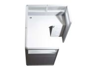 Enva GT60 120 Height Glass 140x120 L Shape Partition Workstation-Panel Concept White
