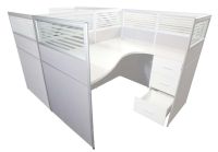 Dela GT20 120 Height Glass 140x120 T Partition Workstation-Panel Concept White