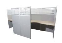 Dela GT20 160 Height Glass 160x120 T Partition Workstation-Panel Concept Oak