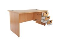 Bess 120 Office Desk with Fixed Drawers