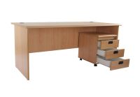 Mahmayi New Age 180 Office Desk with Mobile Drawers For Conference Room, Meeting Room, Multipurpose Office Desk 
