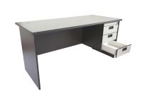 Grigio 120 Office Desk with Fixed Drawers
