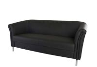 Arika 2389 Three Seater Sofa Black PU