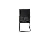Mahmayi Sleekline 1608C Visitors Chair Black PU For Multi-Pupose Places like Homes, Offices.
