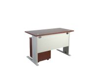 Stazion 1260 Modern Office Desk Apple Cherry with drawers