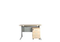 Stazion 1260 Modern Office Desk Oak with drawers