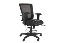 Isu 95551 Low Back Ergonomic Mesh Chair for Office with Draft kit - Black