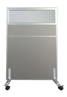 Enva GT60 120 Height Glass 80 Width Aluminium Office Partition Panel with Wheels