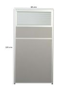 Dela GT20 120 Height Glass 160x120 6 Person Partition Workstation-Panel Concept Apple Cherry