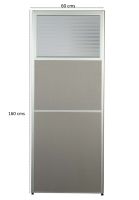 Dela GT20 160 Height Glass 120x60 Cross Shape Partition Workstation-Panel Concept White