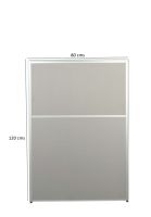 Dela GT20 120 Height Fabric 80 Width Aluminium Office Partition Panel
