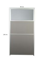 Dela GT20 120 Height Glass 140x120 6 Person Partition Workstation-Panel Concept Oak