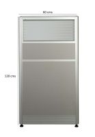 Enva GT60 120 Height Glass 160x120 L Shape Partition Workstation-Panel Concept White