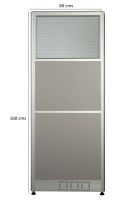 Enva GT60 160 Height Glass 120x60 Cross Shape Partition Workstation-Panel Concept White