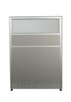 Enva GT60 120 Height Glass 160x120 6 Person Partition Workstation-Panel Concept Oak