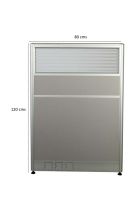Enva GT60 120 Height Glass 160x120 Cross Partition Workstation-Panel Concept Apple Cherry