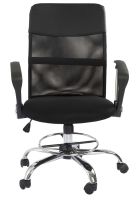 Sarah 4DM Low Back Mesh Office Chair with Adjustable Height With Draft Kit - Black