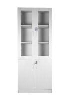 Carre 1123 White Full Height Bookshelf with Digital Lock