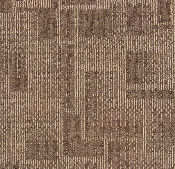 Mahmayi Brooks 100% PP Carpet Tile for Home, Office (50cm x 50cm) Per Square Meter With Free Professional Installation - Brown