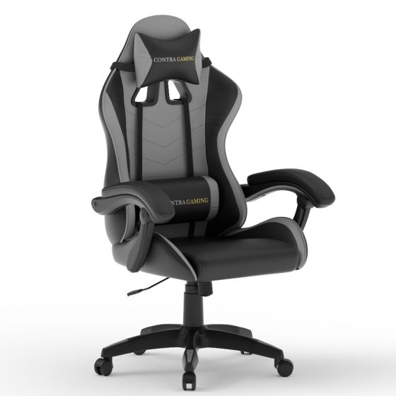 Mahmayi Black and Grey HYG-01 Gaming Chair with High Resilience Cushion Ergonomically Built, with Reclining Feature, for Home Study & Gaming
