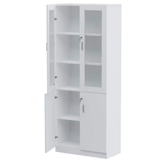 Carre 1123 White Full Height Bookshelf