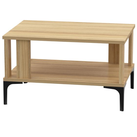 Mahmayi Modern Coffee Table with Storage Shelf Coco Bolo Ideal for Living Room, Study Room and Office