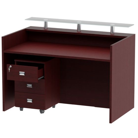 Mahmayi R06 Apple Cherry Office Reception Desk - 140cm