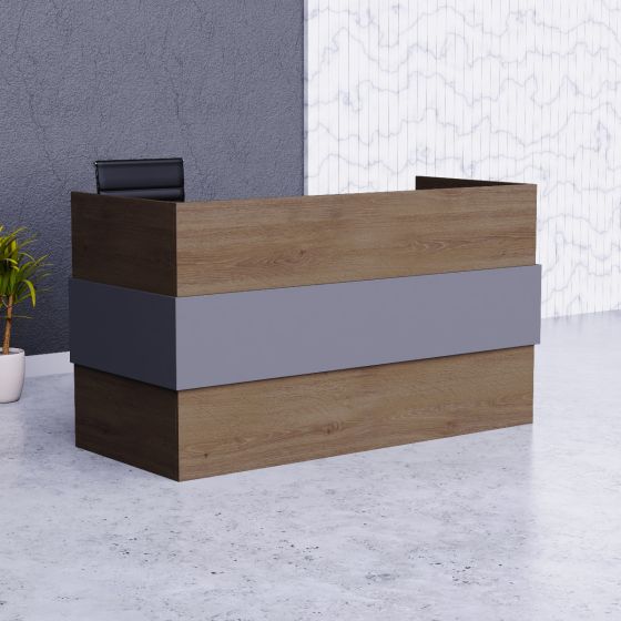 Mahmayi Truffle Davos Oak-Dust Grey RD-1 Reception Desk 180 cm