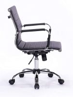 Ultimate 031L Eames Replica Ribbed PU Chrome Lowback Chair
