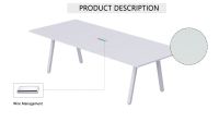 Bentuk 139-24 6 Seater White Conference-Meeting Table